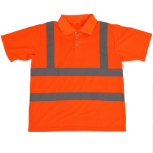 Camisetas de seguridad de manga corta de alta visibilidad de naranja